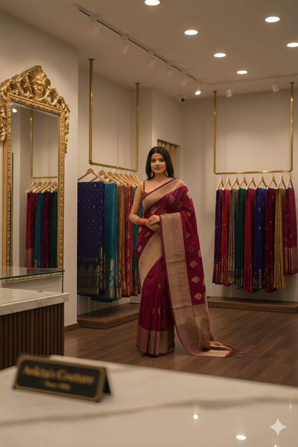 Soft Pure Kanjivaram Silk Saree by Happilow — Elegant Banarasi Wedding Collection
