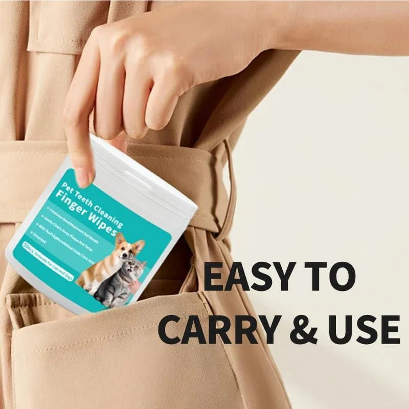 Happilow™ Pet Dental Wipes – 50 Wipes Pack